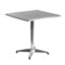 Emma and Oliver 27.5" Square Aluminum Garden Patio Table Set with 2 Rattan Chairs